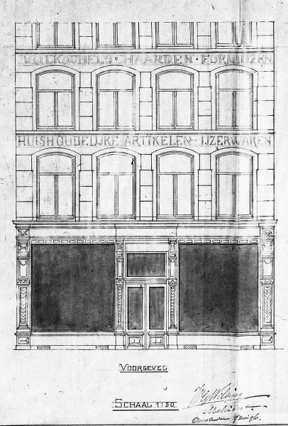 Afbeelding uit: 1896. De pui van Welsing.
Bron afbeelding: Stadsarchief.