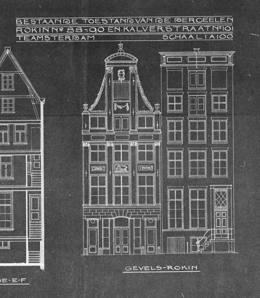 Afbeelding uit: circa 1914. De gevels van de twee huizen die er eerder stonden.