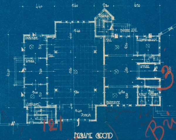 Afbeelding uit: 1927. Plattegrond van de begane grond.