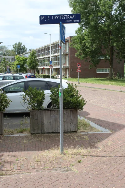 Afbeelding uit: juli 2026. In de wijk Elzenhagen is circa 2009 een straat vernoemd naar Lippits.