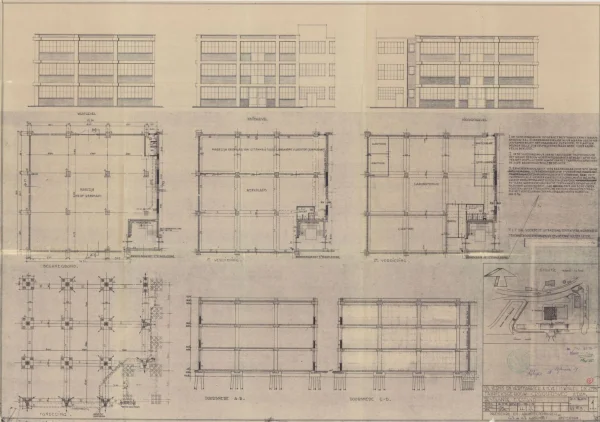 Afbeelding uit: 1958. Herzien ontwerp van het bouwdeel uit 1958.