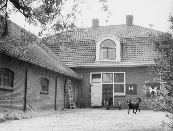 Afbeelding uit: circa 1971. Rechts de zijkant van het voorhuis.
Bron afbeelding: Stadsarchief.