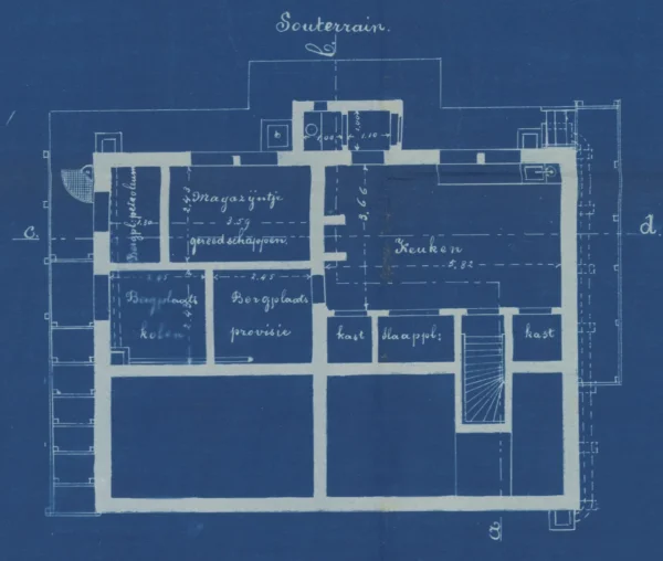 Afbeelding uit: 1891. Plattegrond van het onderste deel.