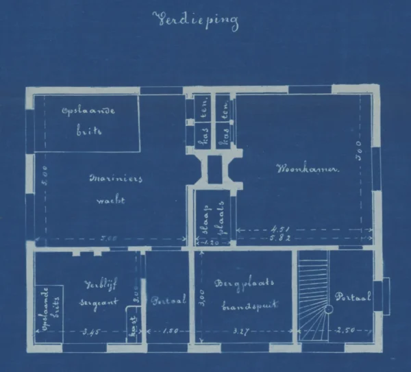 Afbeelding uit: 1891. Plattegrond van de verdieping.
