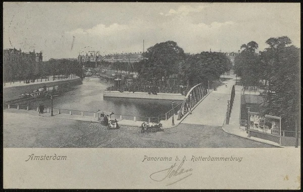 Afbeelding uit: circa 1910. De eerste Rotterdammerbrug.
Bron afbeelding: Stadsarchief.