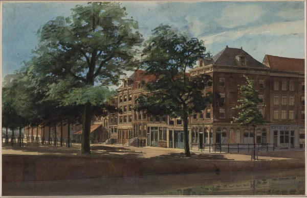 Afbeelding uit: 1908. Herman Misset legde in 1908 de huizen vast die niet veel later moesten wijken voor de Diamantbeurs.
Bron afbeelding: Stadsarchief.