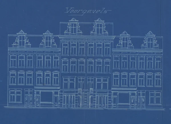 Afbeelding uit: 1896. Het ontwerp van de voorgevels.