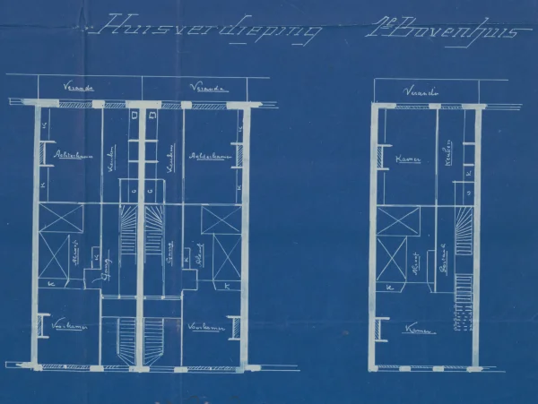 Afbeelding uit: 1896. Plattegronden van de verdiepingen.