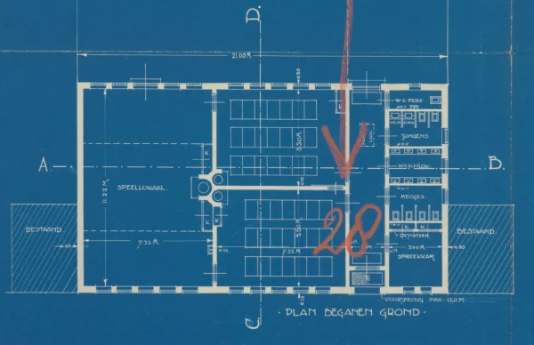 Afbeelding uit: 1927. Plattegrond.
Bron afbeelding: Stadsarchief.