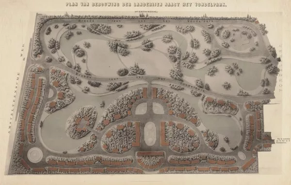 Afbeelding uit: 1877. Het oorspronkelijke bebouwingsplan van Zocher.
